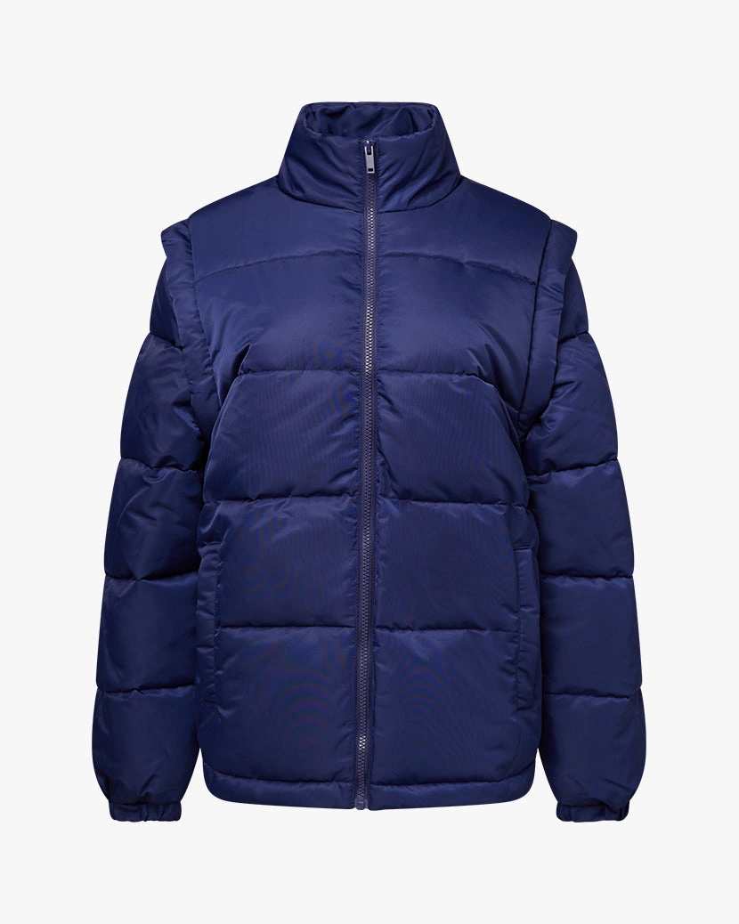 Afneembare Mouwen Puffer Jack: 2-in-1 Warmte voor Avonturiers! Klaar voor alles, stijlvol en functioneel.